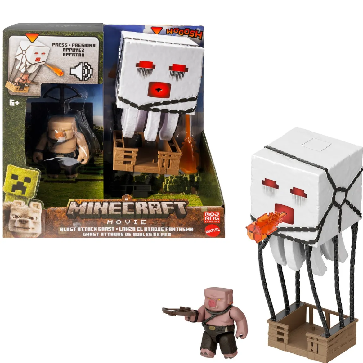 A Minecraft Movie Action Figure Blast Attack Ghast 25 cm