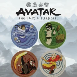 Avatar the Last Airbender Set of 4 Embossed Metal Coasters By Fanattik