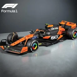 Bburago F1 Mclaren MCL38 2024 With Piastri Helmet 1:24 Scale Model