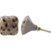 Black and Gold Ceramic Drawer Pull