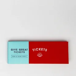 Blank Ticket Book