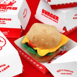 Burger Plush Zip Pouch