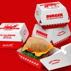 Burger Plush Zip Pouch