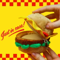 Burger Plush Zip Pouch