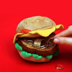 Burger Plush Zip Pouch