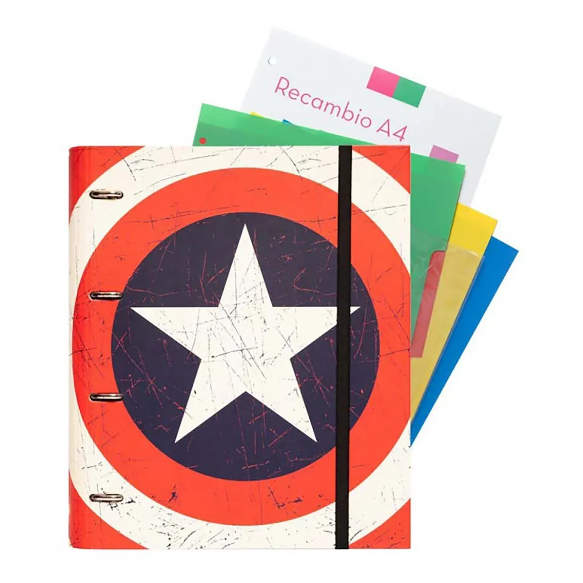 Carpeblock 4 Rings Marvel Captain America Shield