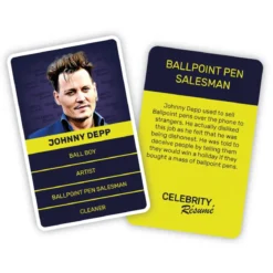 Celebrity Resume Card Game
