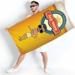 ClaireaBella Mens Personalised Beach Towel - Beer