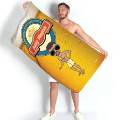 ClaireaBella Mens Personalised Beach Towel - Beer