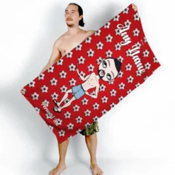ClaireaBella Mens Personalised Beach Towel - Union Jack