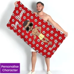ClaireaBella Mens Personalised Beach Towel - Union Jack