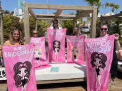 ClaireaBella Womens Personalised Beach Towel - Bride