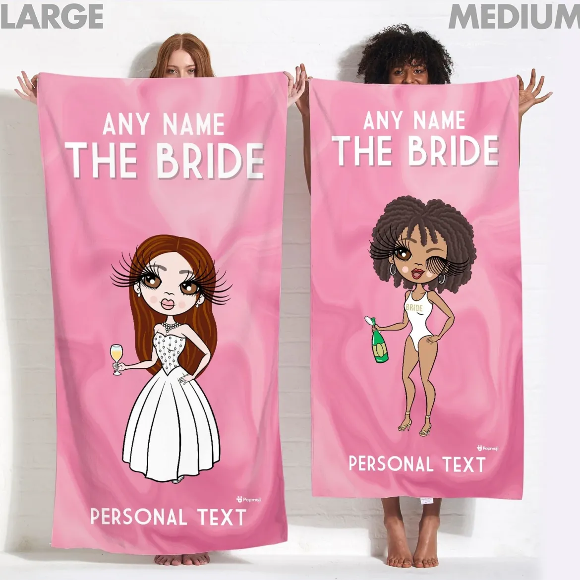 ClaireaBella Womens Personalised Beach Towel - Bride