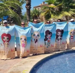 ClaireaBella Womens Personalised Beach Towel - Beach Print