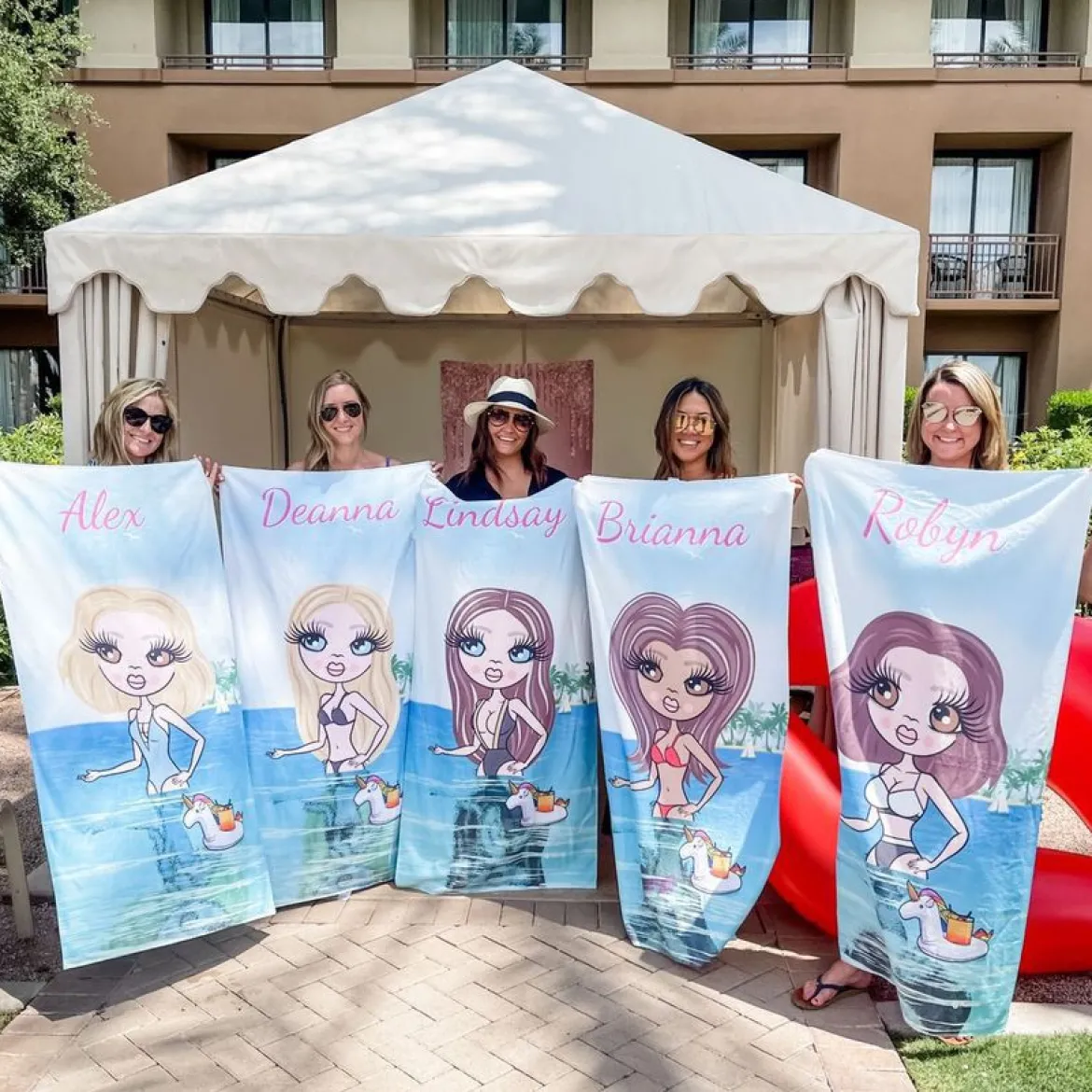ClaireaBella Womens Personalised Beach Towel - Beach Print
