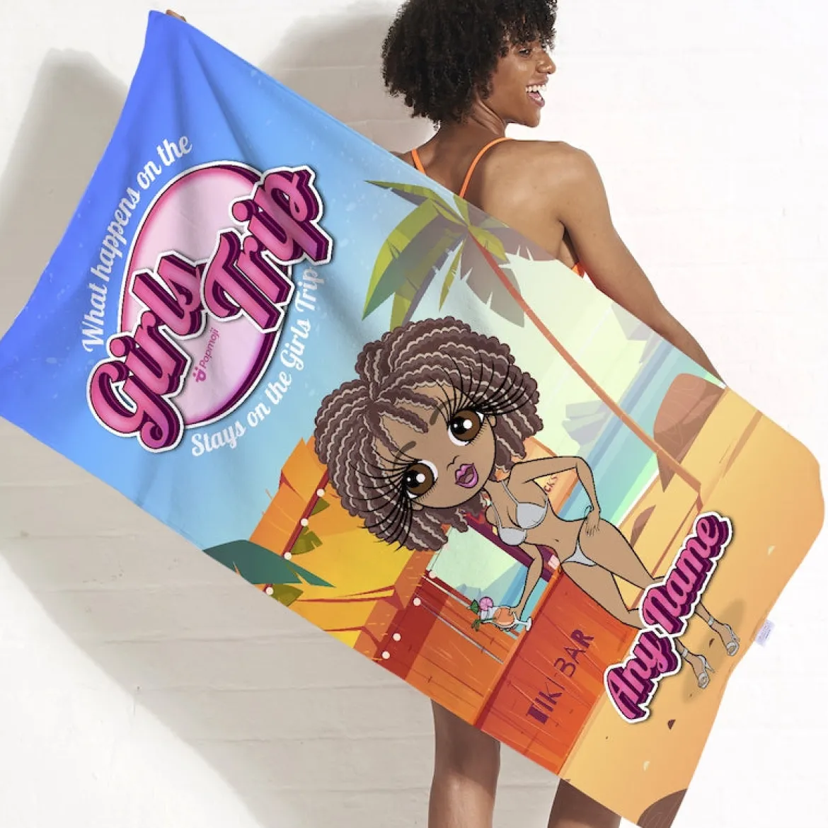 ClaireaBella Womens Personalised Beach Towel - Girls Trip