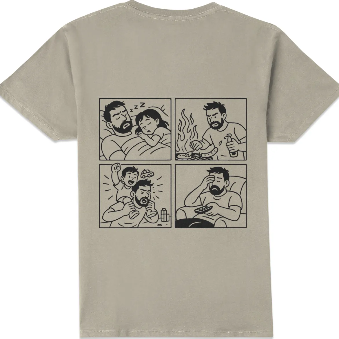 Day In The Life Of Dad Comic Strip T-Shirt