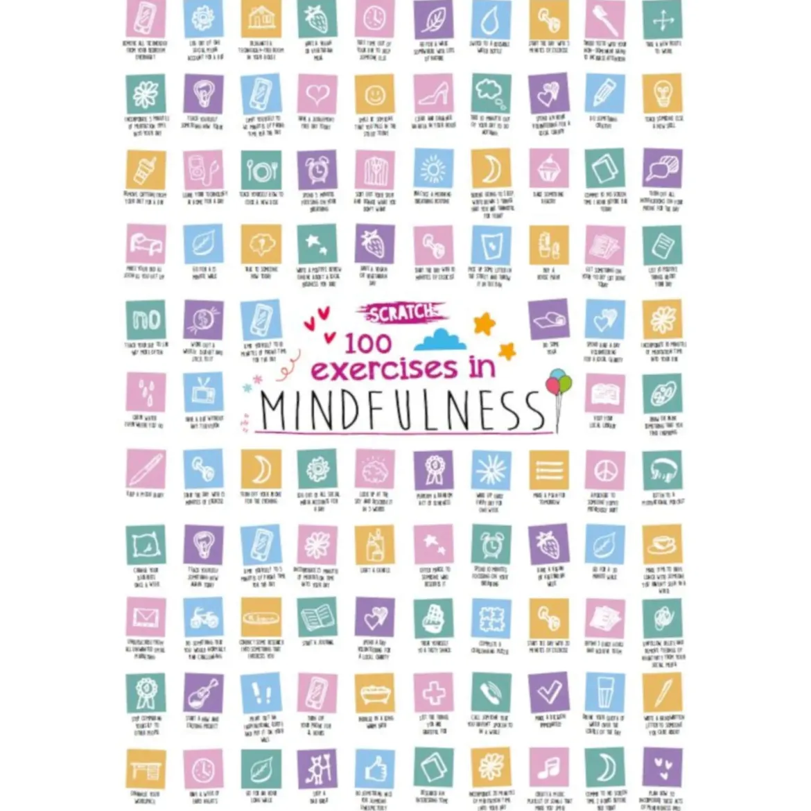 100 Day Mindfulness Challenge Scratch Poster
