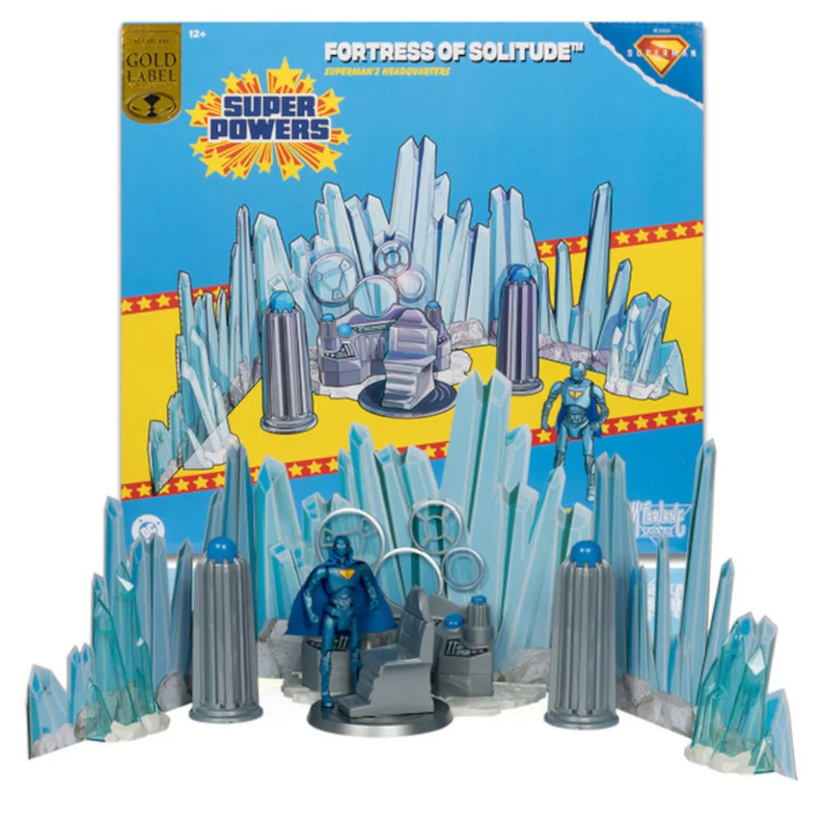 DC Direct Superman Movie Fortress of Solitude with Superman Robot Super Powers Playset (Gold Label)