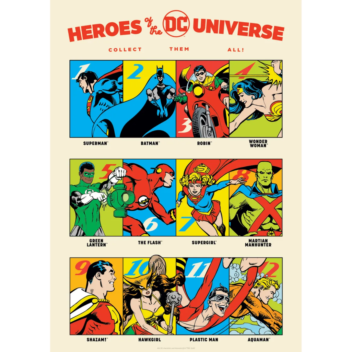 DC 90th Anniversary Heroes Art print