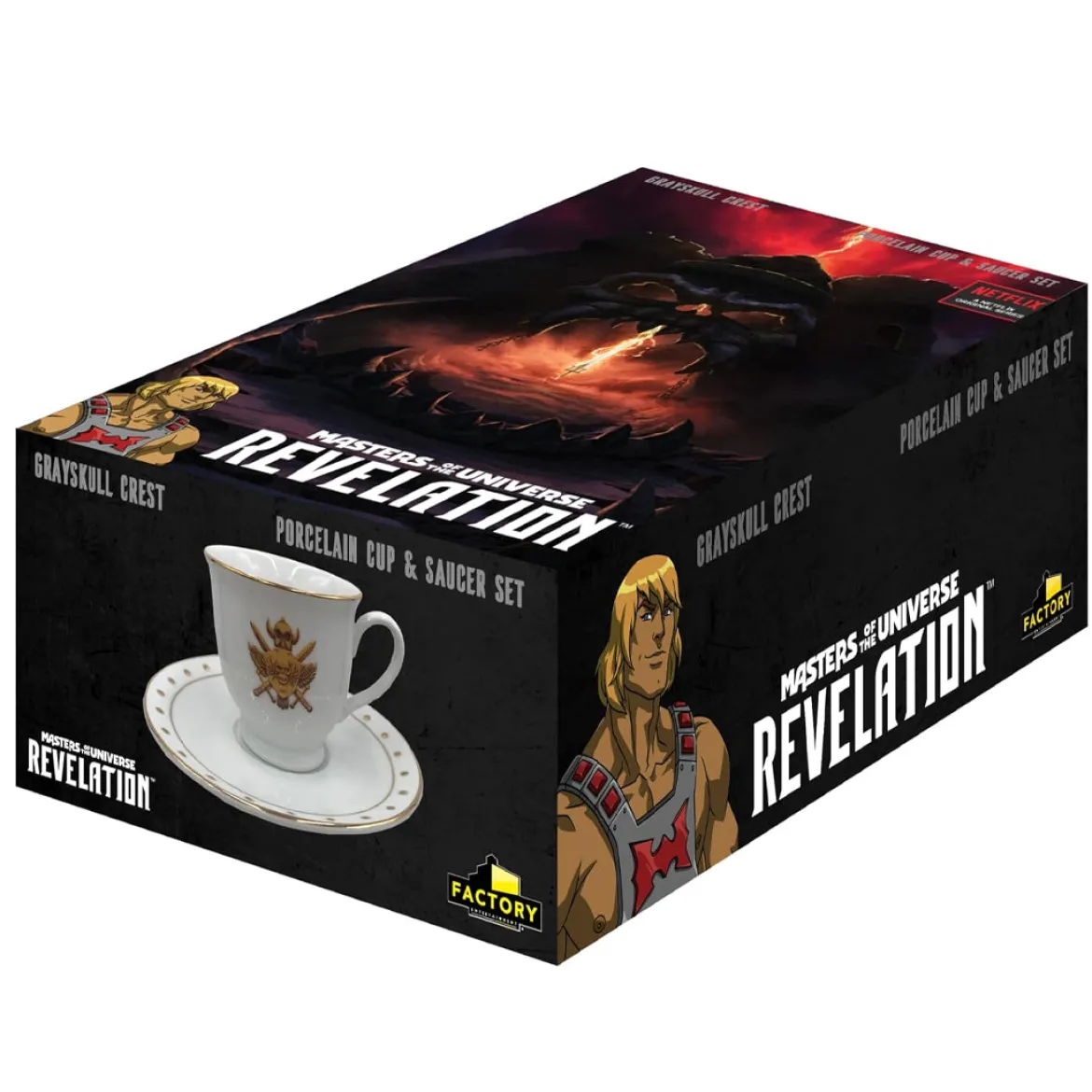 Factory Entertainment Masters Of The Universe: Revelation Castle Grayskull Crest Cup & Saucer Set