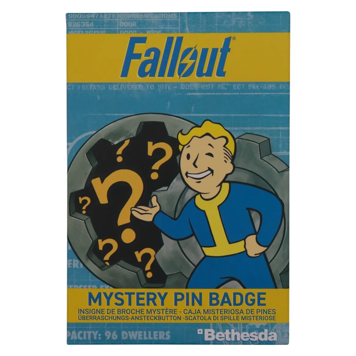 Fallout Mystery Pin Badge CDU Containing 12 Blind Boxes by Fanattik