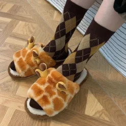 Giraffe Slippers Large