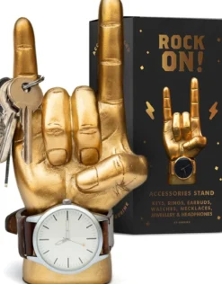 Gold Mini Rock On Headphone Stand