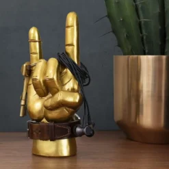 Gold Mini Rock On Headphone Stand
