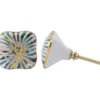 Green and Yellow Ceramic Drawer Pull