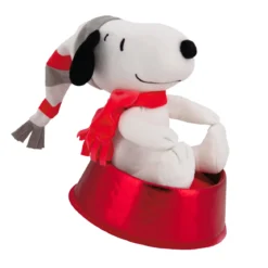Hallmark PEANUTSTM Plush Christmas Tree Topper - SNOOPY Dog Bowl