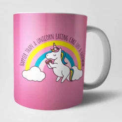 Happier Than A Unicorn Eating Cake Mug