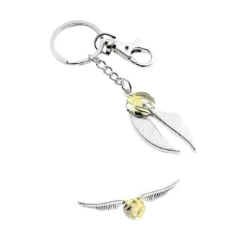 Harry Potter Golden Snitch Keyring and Pin Badge - Silver