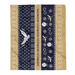 Harry Potter Hogwarts Christmas Fleece Blanket