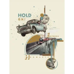 Harry Potter Premium Limited Edition Art Print Weasleys Car