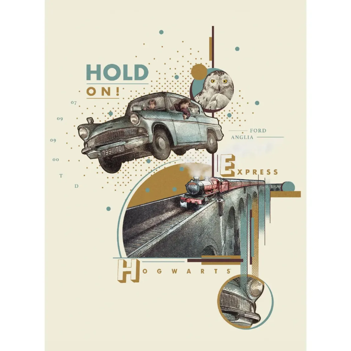Harry Potter Premium Limited Edition Art Print Weasleys Car