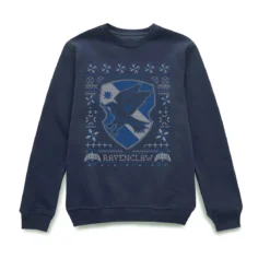 Harry Potter Ravenclaw Crest Christmas Jumper - Navy