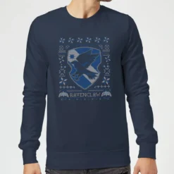 Harry Potter Ravenclaw Crest Christmas Jumper - Navy