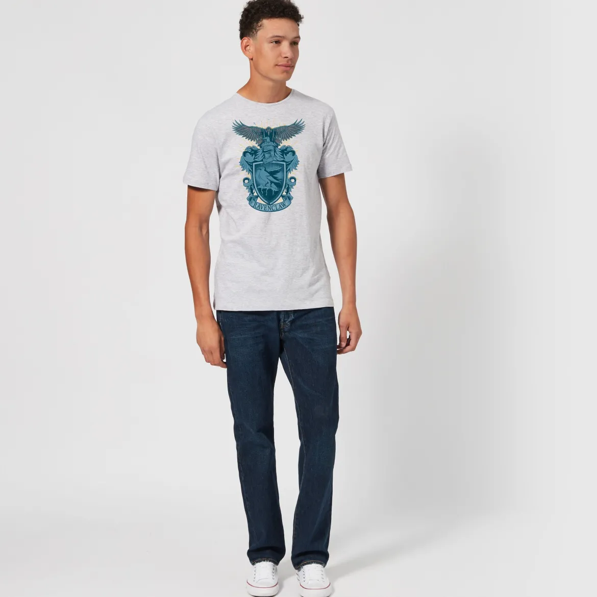 Harry Potter Ravenclaw Drawn Crest T-Shirt - Grey