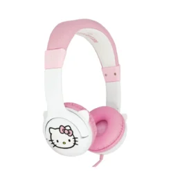 HELLO KITTY MOULDED WHITE/PINK CHILDRENS HEADPHONES