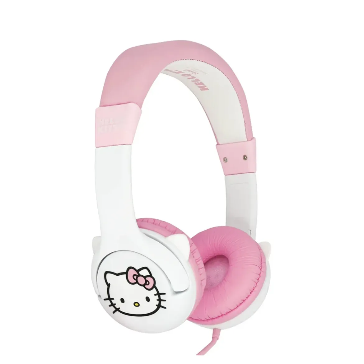 HELLO KITTY MOULDED WHITE/PINK CHILDRENS HEADPHONES