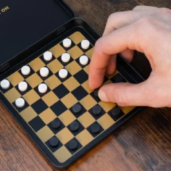 Iron & Glory Game On Travel Checkers Set Game