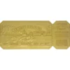 Jaws Replica 1/1 50th Anniversary Regatta Ticket 24k Gold Plated
