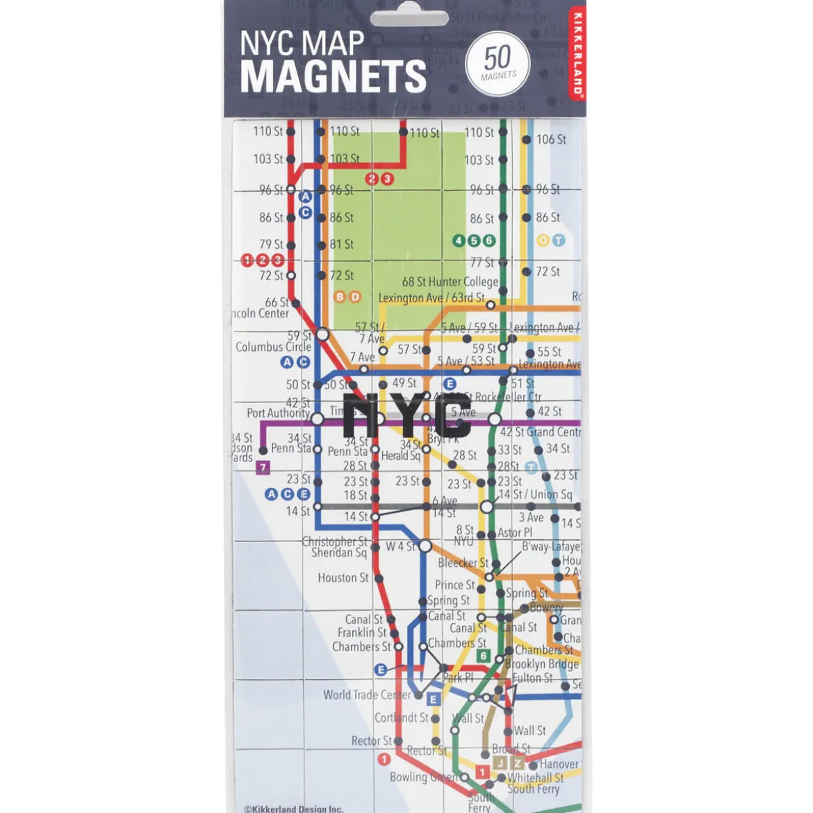 Kikkerland New York Map Magnets