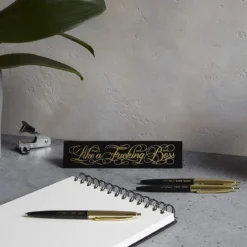 Like a F*cking Boss Desk Sign