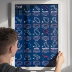 Luckies-Fuel Race Tracks Poster