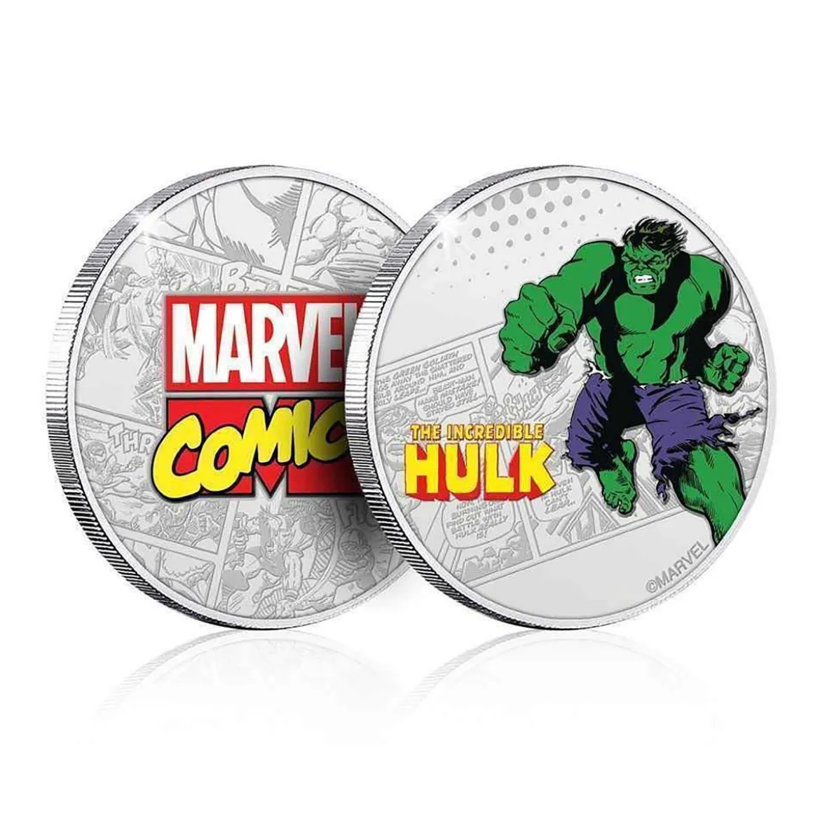 Marvel Limited Edition .999 Silver Plated Hulk Collectible Coin