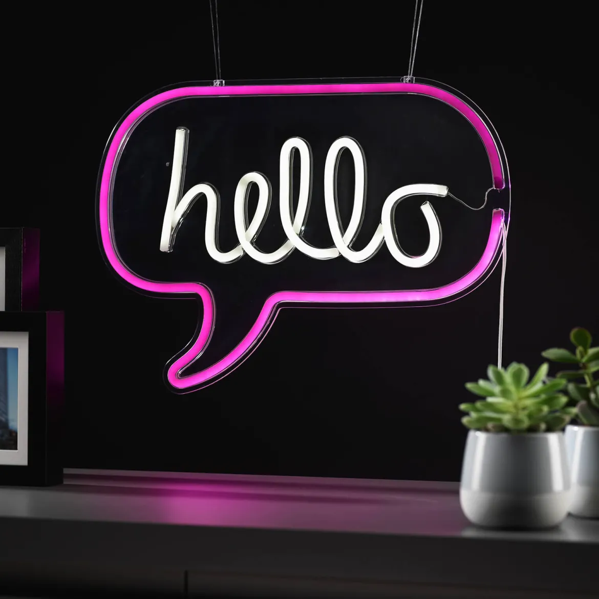 Neon 'Hello' Wall Light