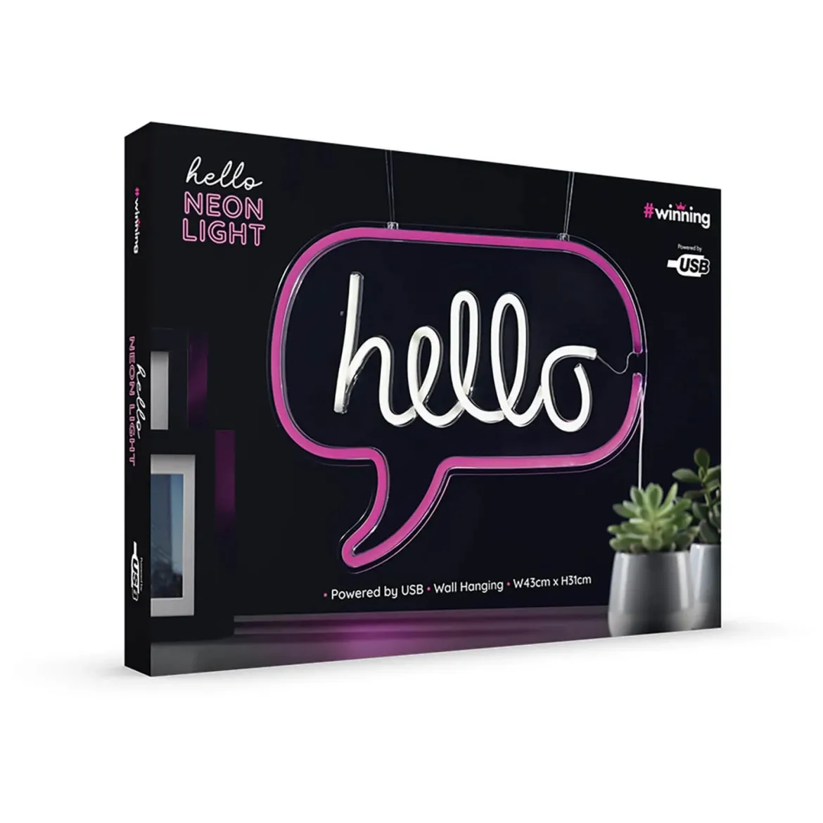 Neon 'Hello' Wall Light