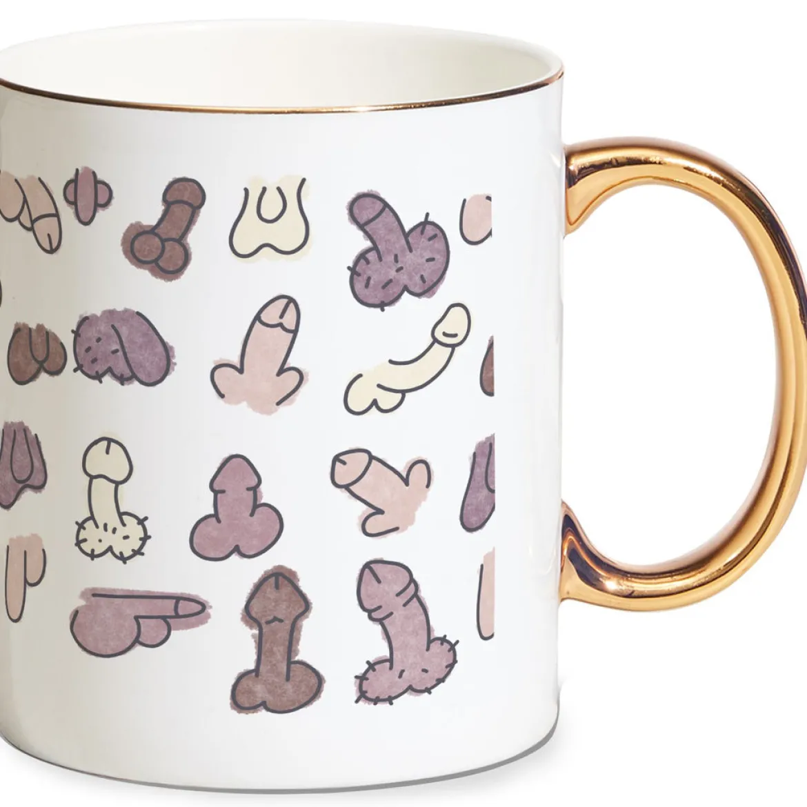 Noodle Spoldges Mug - Gold